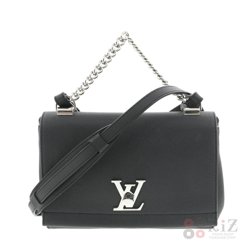 LOUIS VUITTON Lock Me Bag Shoulder Messenger Noir Black